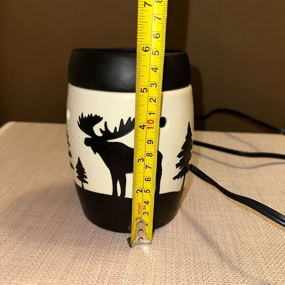 Scentsy Retired Yukon Moose Woods Trees Silhouette Wax Warmer Regular Size EUC - Picture 7 of 8